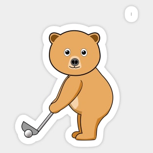 Bear and Golf Sticker